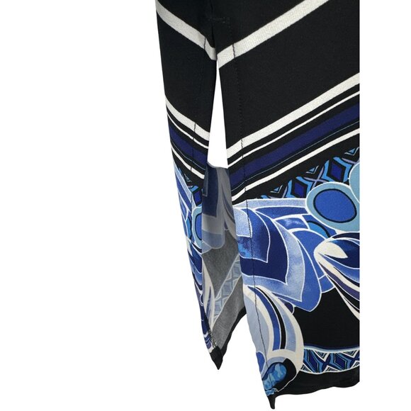 Travelers by Chico's 3/4 Sleeve Striped Asymmetrical Hem Tunic Size XL - Picture 4 of 10